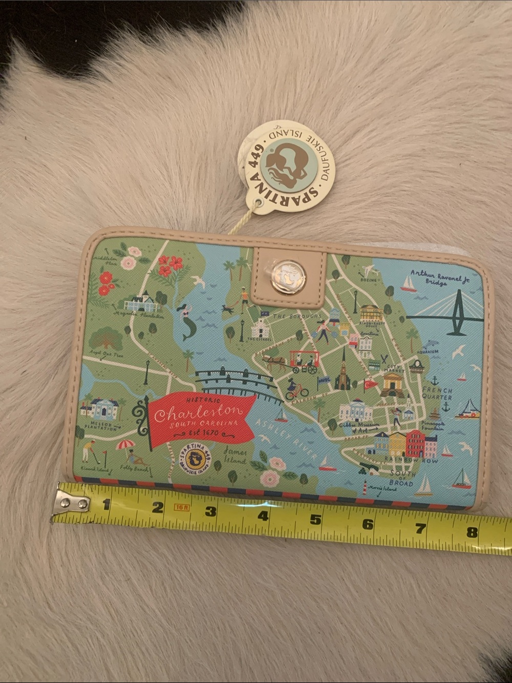 Spartina 449 Carleston map snap wallet NWT - Picture 14 of 16